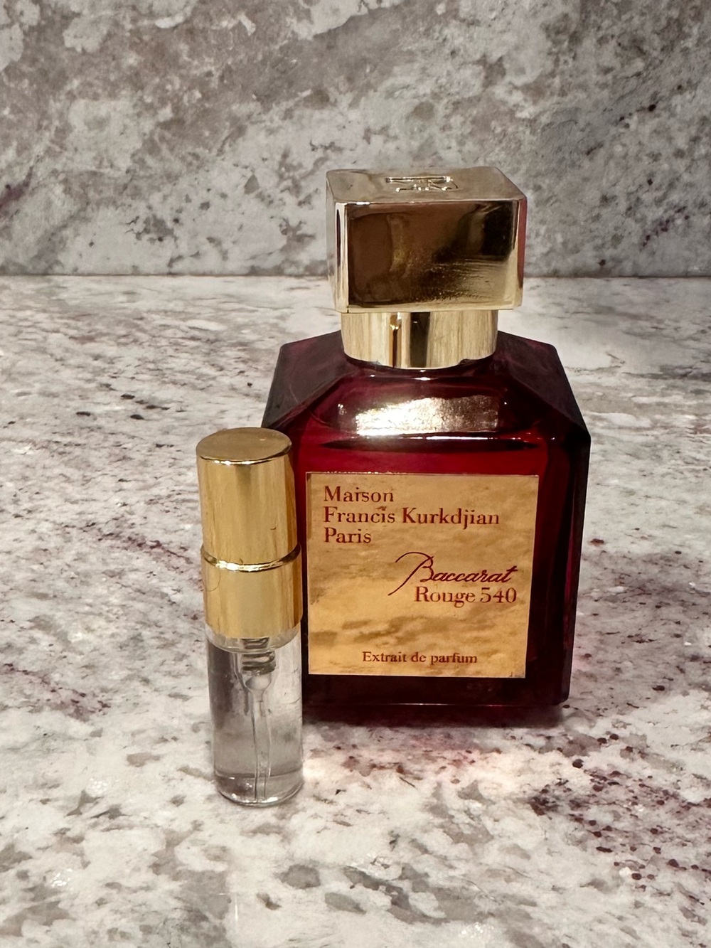 Baccarat Rouge 540 extrait perfume sample 3ml